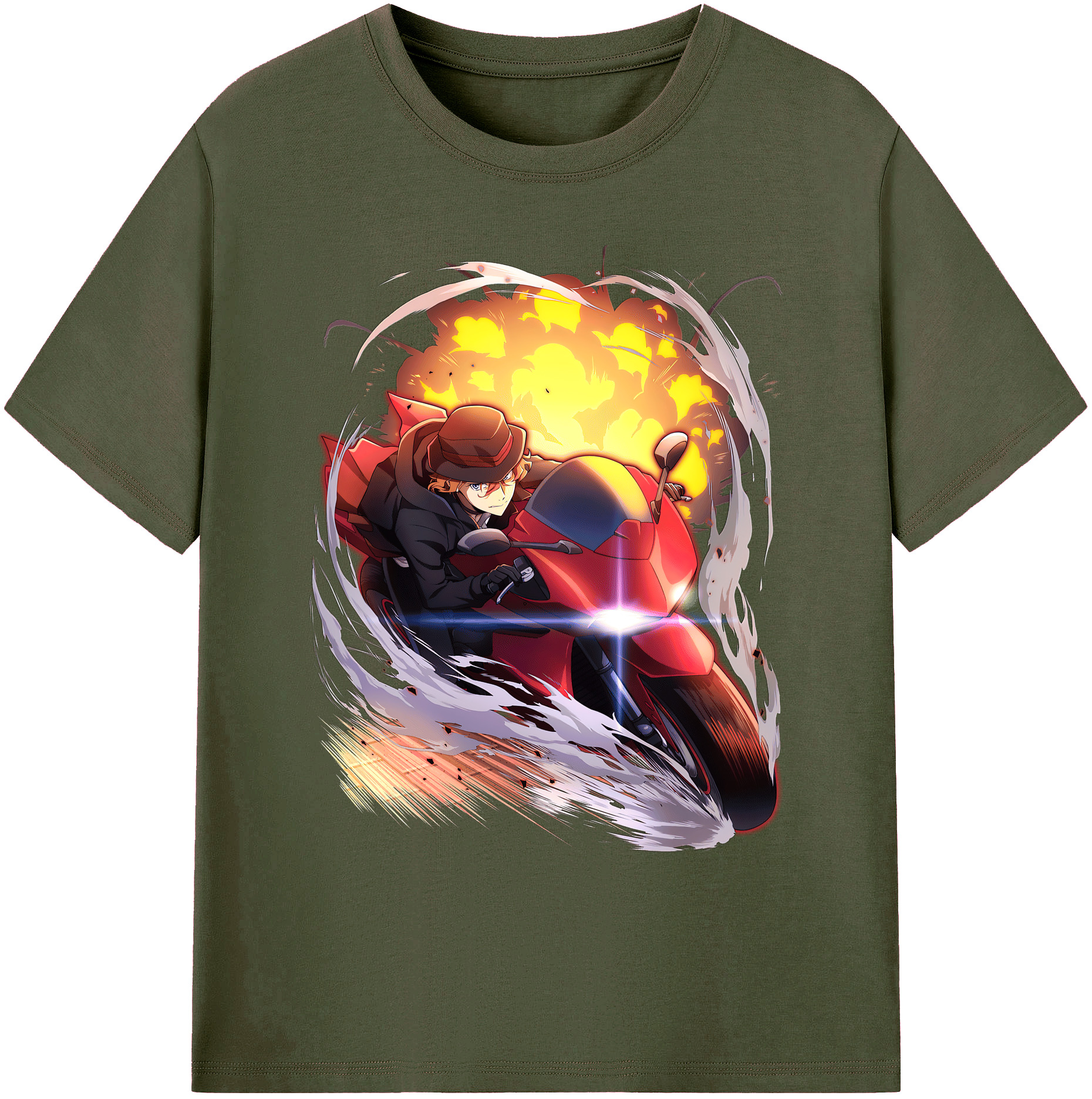 （画像用） 文豪ストレイドッグス Bungo Stray Dogs 綿100％ メンズ半袖Tシャツ｜肌触りやわらか＆通気性